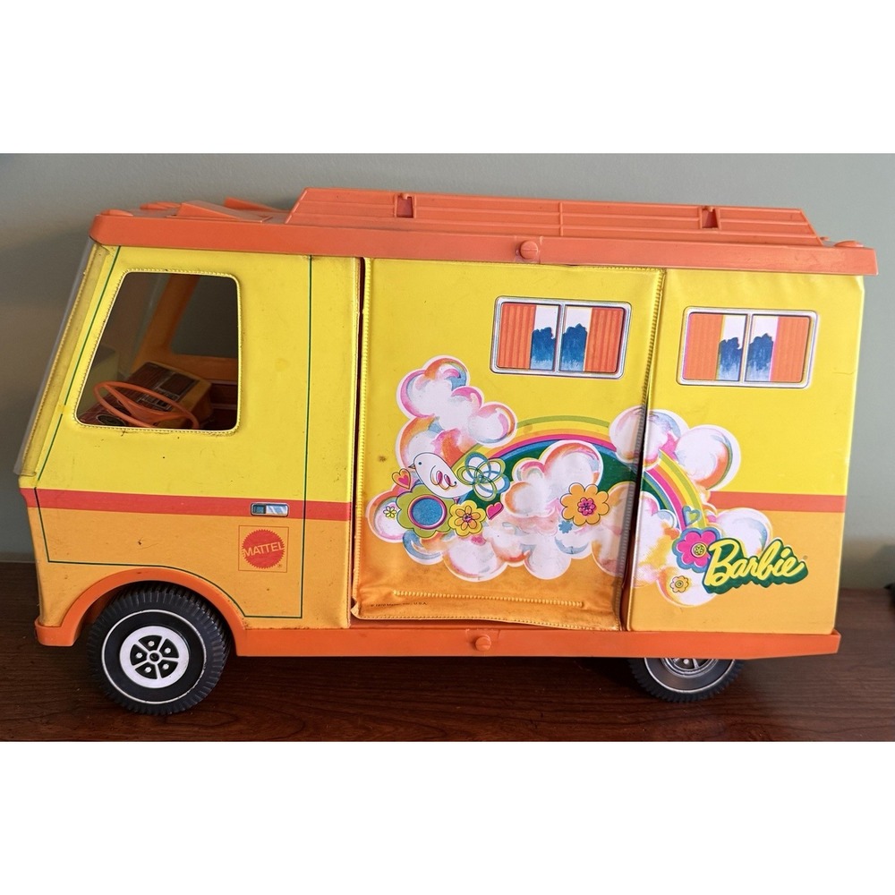 Mattel Barbie Country Camper 1970 Vintage RV Van Motorhome Yellow